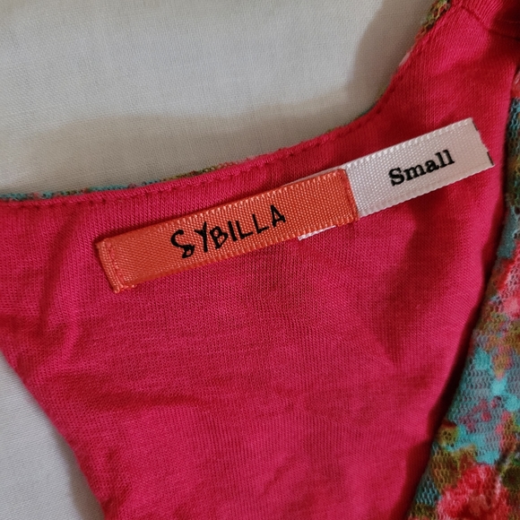 Xs - Sybilla - Floral tank top - pink blue - Picture 5 of 11